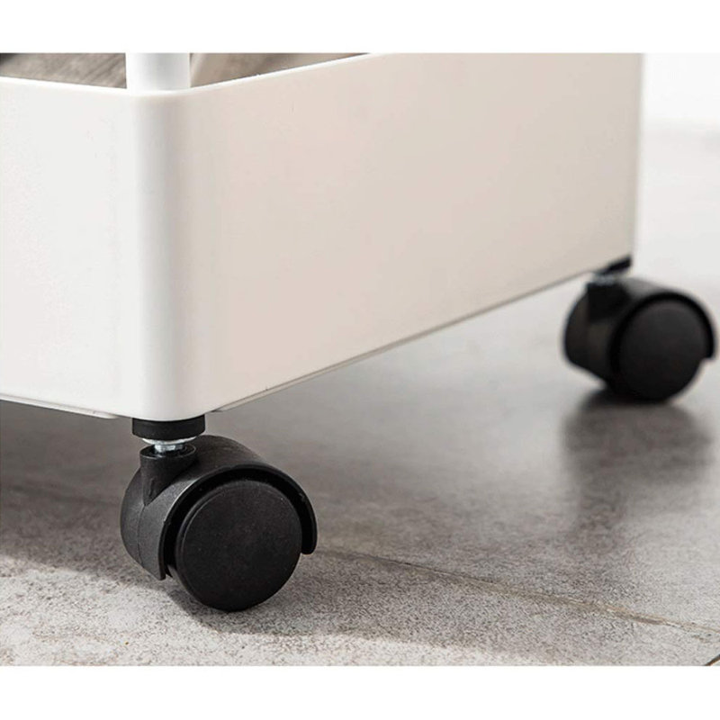 35.4'' H x 8.7'' W Utility Cart with Wheels, White