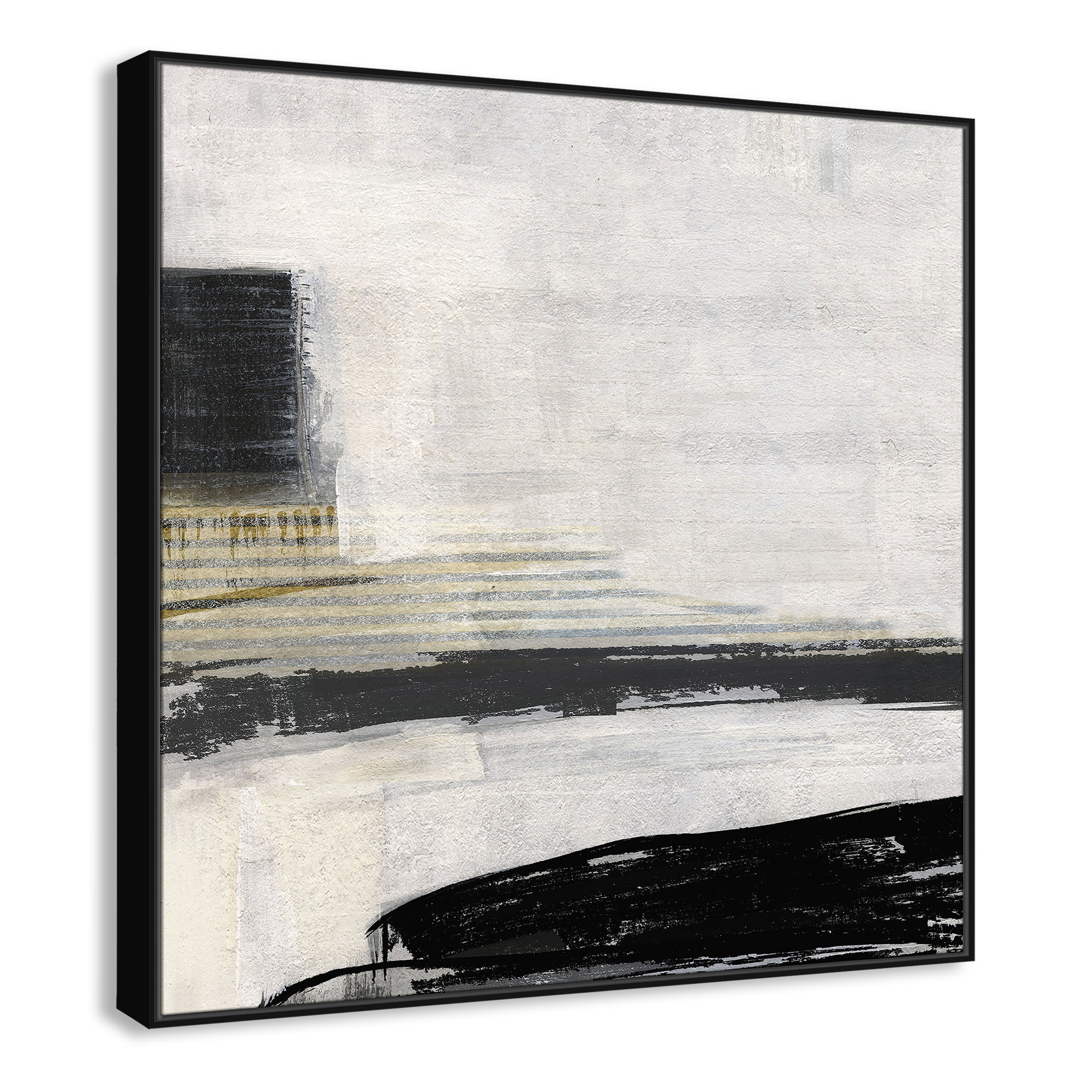 La Bande I Print by Sally Swatland, 46.5" H x 46.5" W, Black