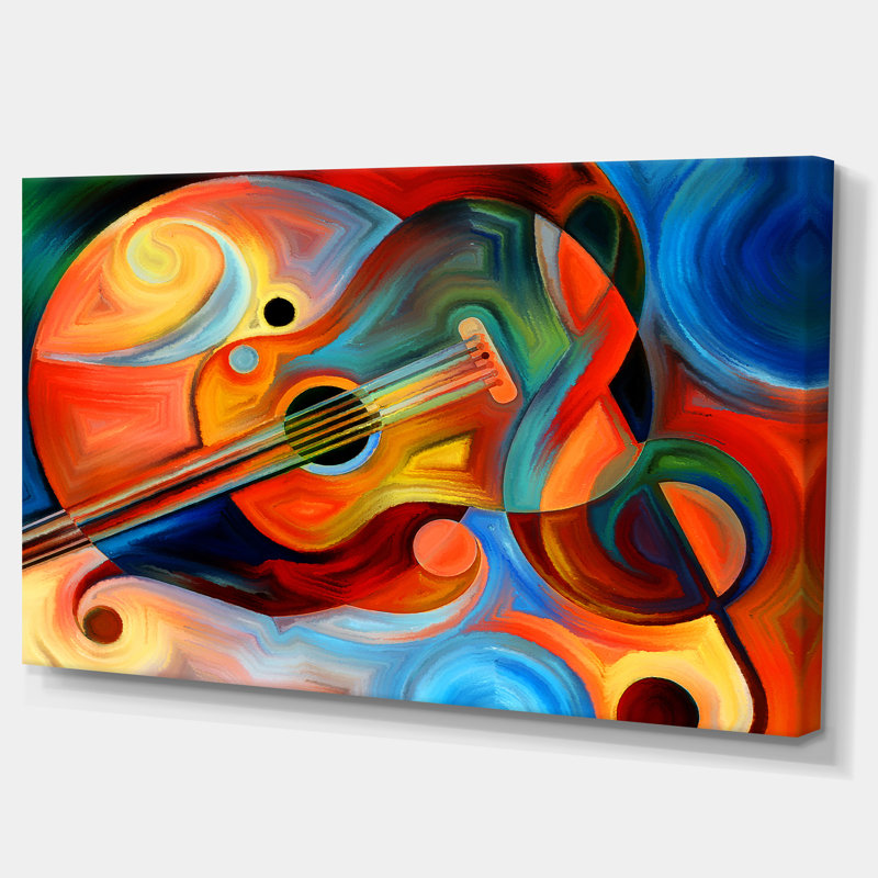 «Music and Rhythm - Abstract», reproduction d'art sur toile encadrée, H 20 po x l 40 po, Toile tendue, Ne s’applique pas