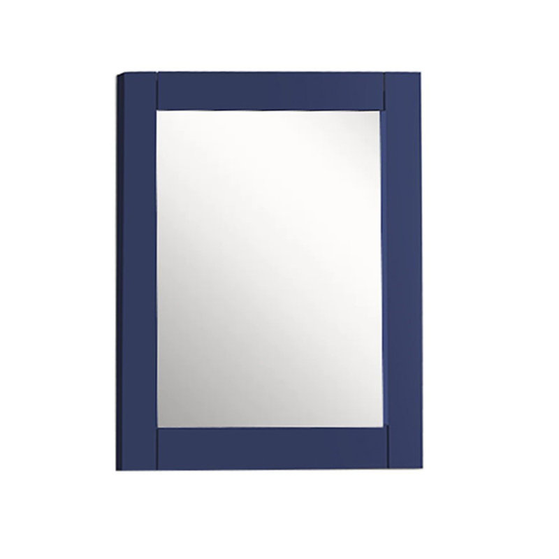 Miroir de salle de bain Olliyah, Bleu, 28 po x 30 po