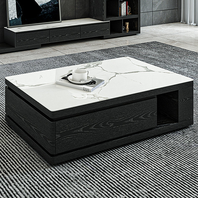 Table basse en marbre New Style, H 15,75 po x L 47,24 po x l 23,62 po