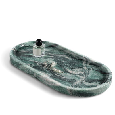 Guein Oval Natural Marble Tray