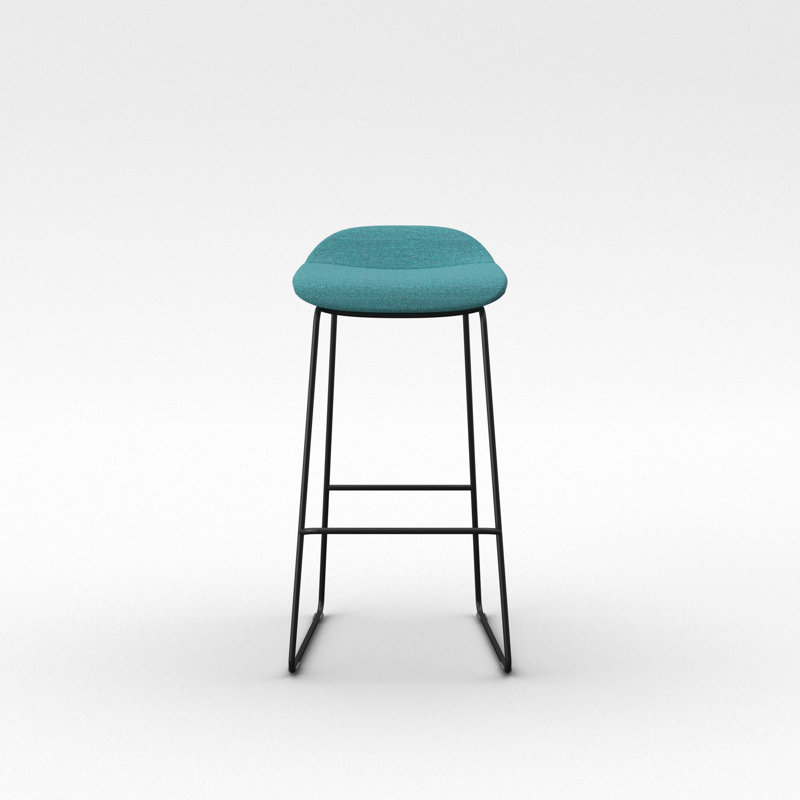 Tabouret Lilly , Noir, Mélange de polyester bord de mer, Tabouret de bar (siège d'une hauteur de 30 po)