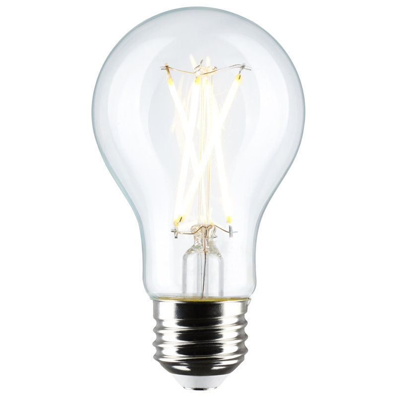 8 watts A19 DEL à culot moyen transparent 120 volts - Basics by Wayfair ™, 3000 K