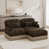 Brown+2seat+1Ottomans est en rupture de stock