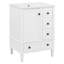 Meuble-lavabo moderne blanc 24 po avec lavabo et rangement