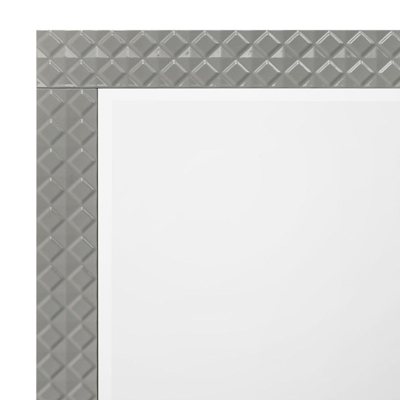 Commode miroir gris ultrabrillant