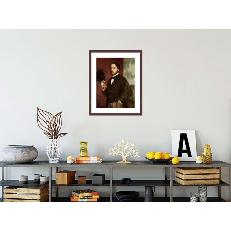Autoportrait par Edgar Degas - Impression sur toile, H 28,79 po x l 23,5 po