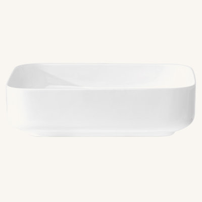 20X15 Inch White Ceramic Rectangular Vessel Bathroom Sink
