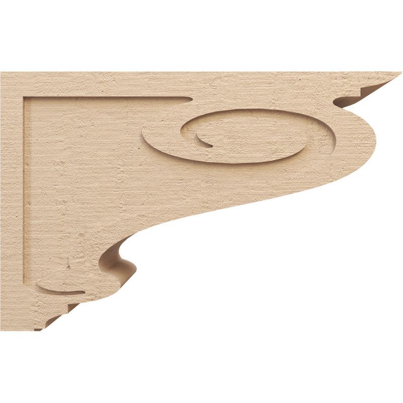 Bois de cèdre à volutes, grain de bois TimberThane Corbel, brun clair apprêté, H 24 po x l 12 po x P 36 po