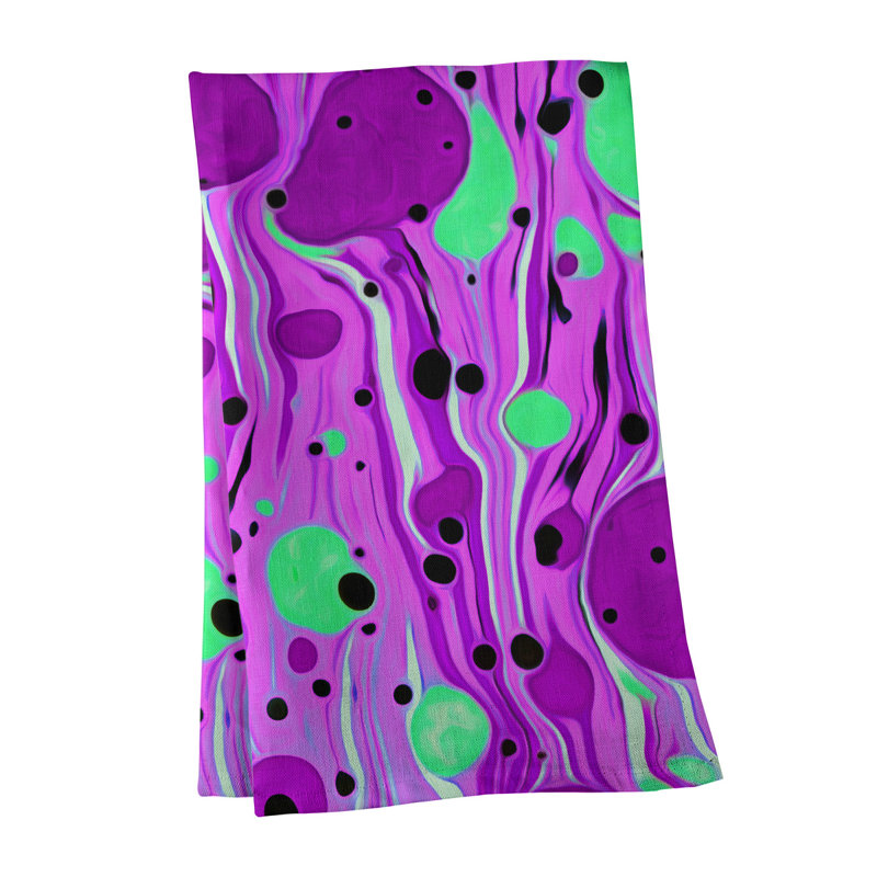 Tea Towel Kitchen Towel, Violet, Polyester Twill