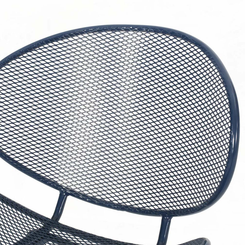 Aynslie 2 - Person Patio Conversation Set, Matte Navy Blue