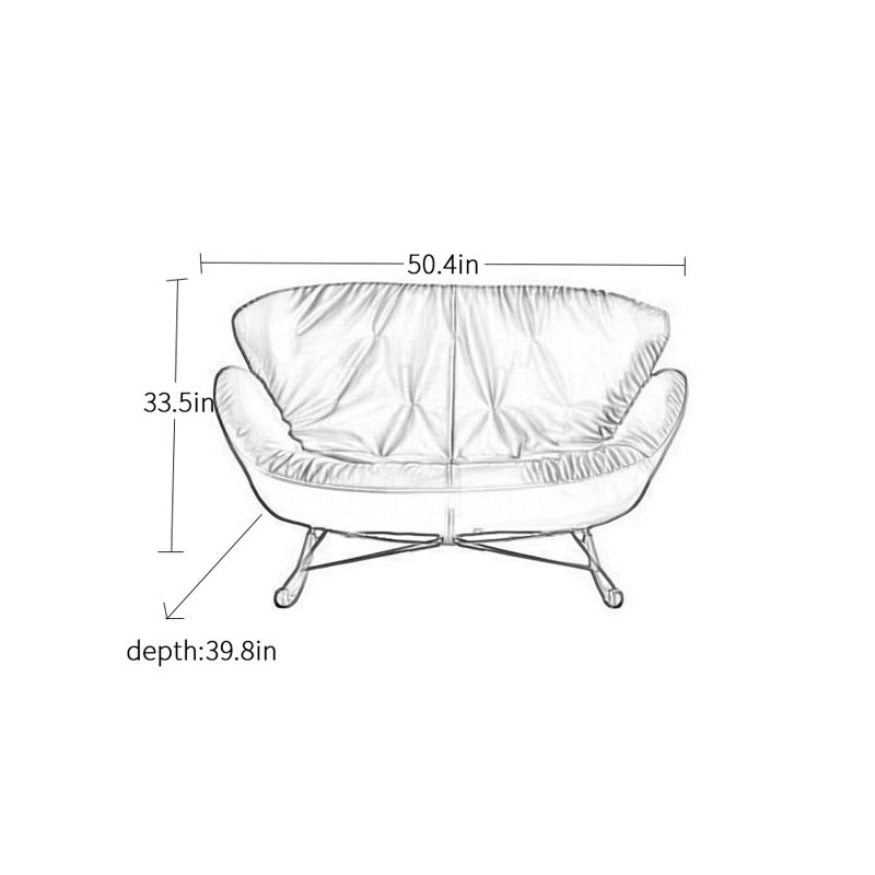 Chaise berçante décontractée moderne