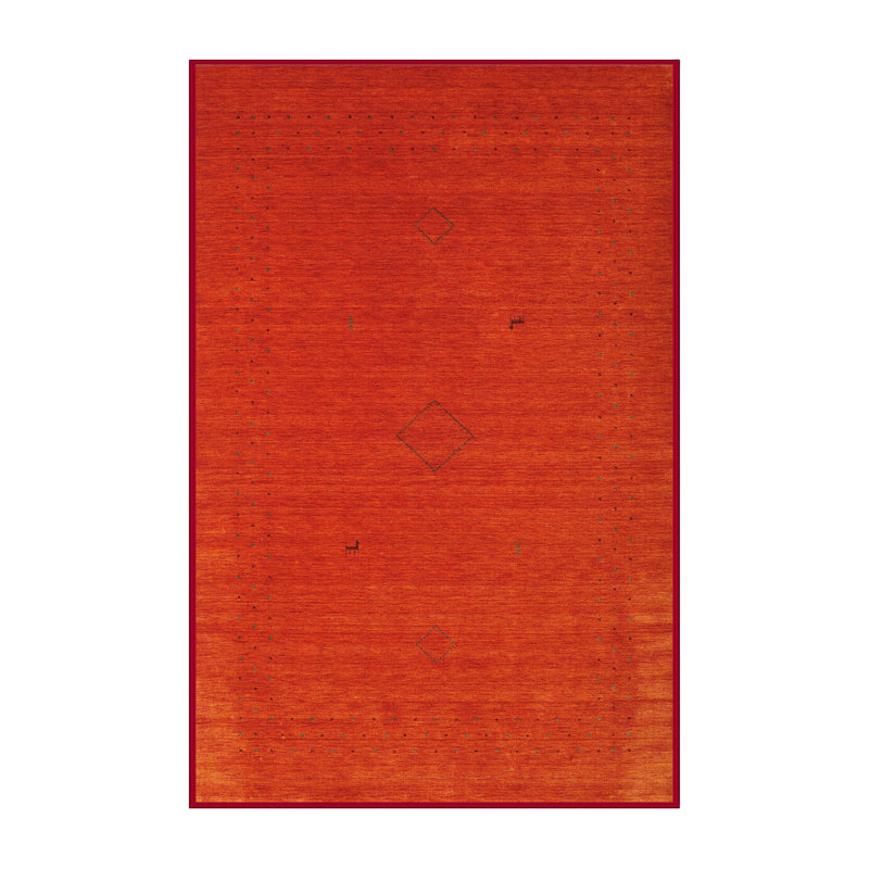Tapis contemporain orange, Rectangle 4 pi x 6 pi