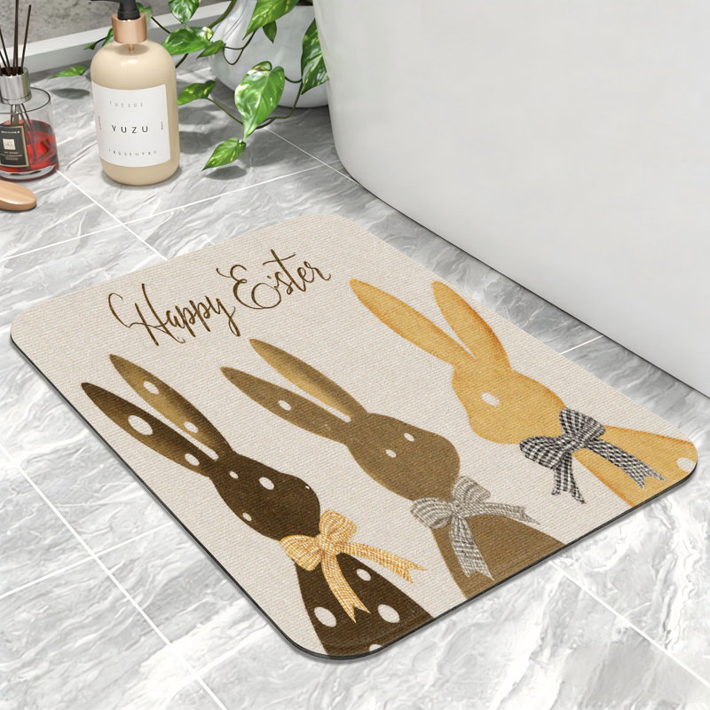 Tapis de bain Pâques 24 x 36, antidérapant, entrée et maison de campagne