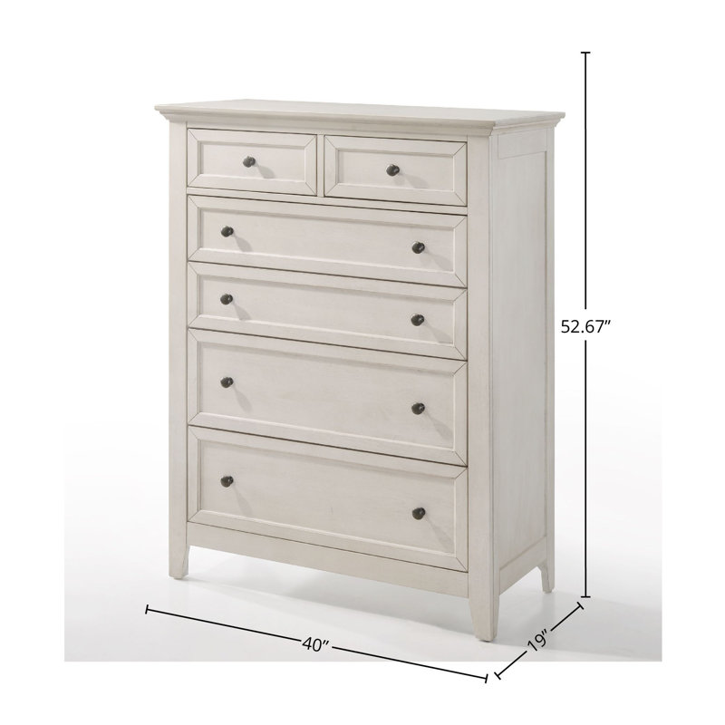 Jacon 6-Drawer Standard Chest, White