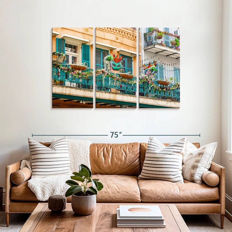 Balcon Mardi Gras, H 36 po x l 57 po