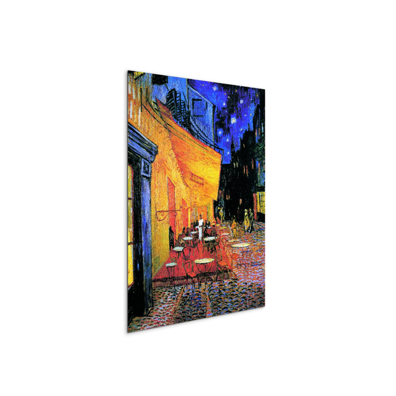 Le Caf de nuit 77.5cm H x 58cm W MetalArt Materic Aluminum Satin Effect, Frameless Panel, Lightweight Ready to Hang