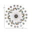 Décoration murale soleil en métal multicolore moderne avec accents de marbre 27 po x 27 po x 1 po