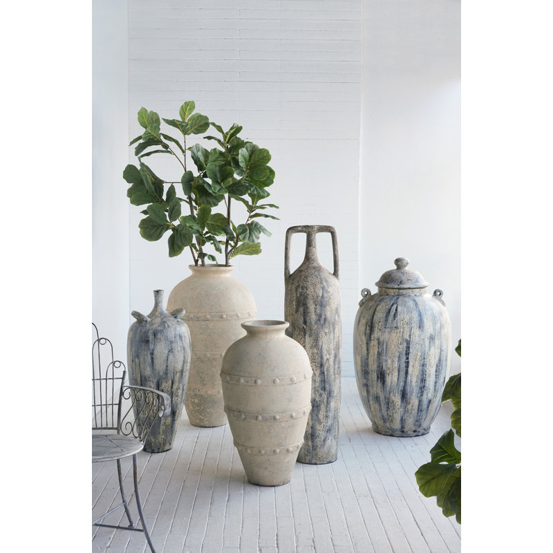Vase 17,5 x 17,5 x 32 po, H 31,9 po x l 17,7 po x P 17,7 po