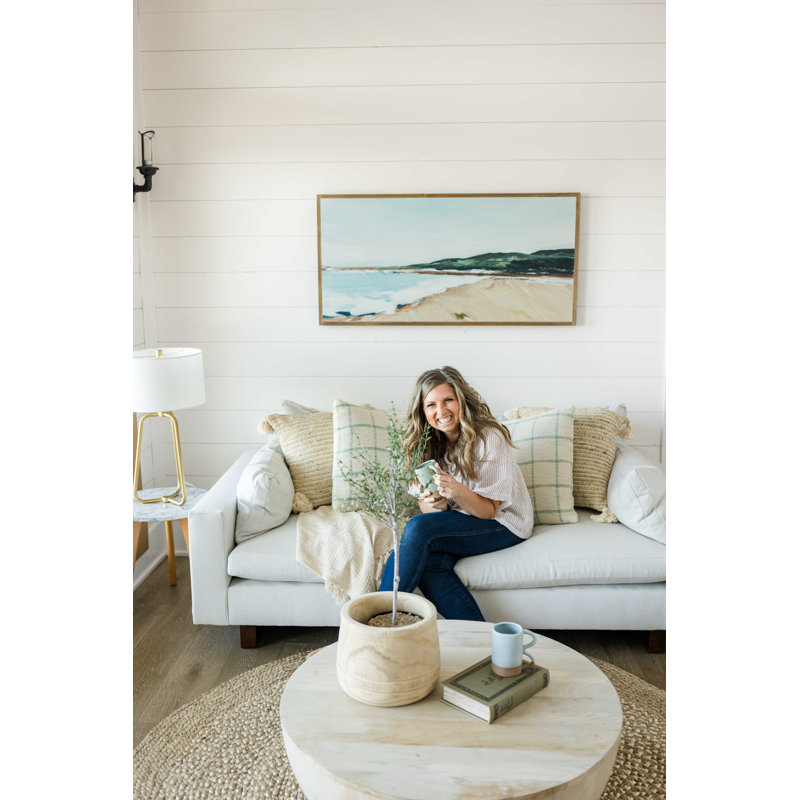 Signe d'art mural abstrait encadré en bois The Inspired Home Collection