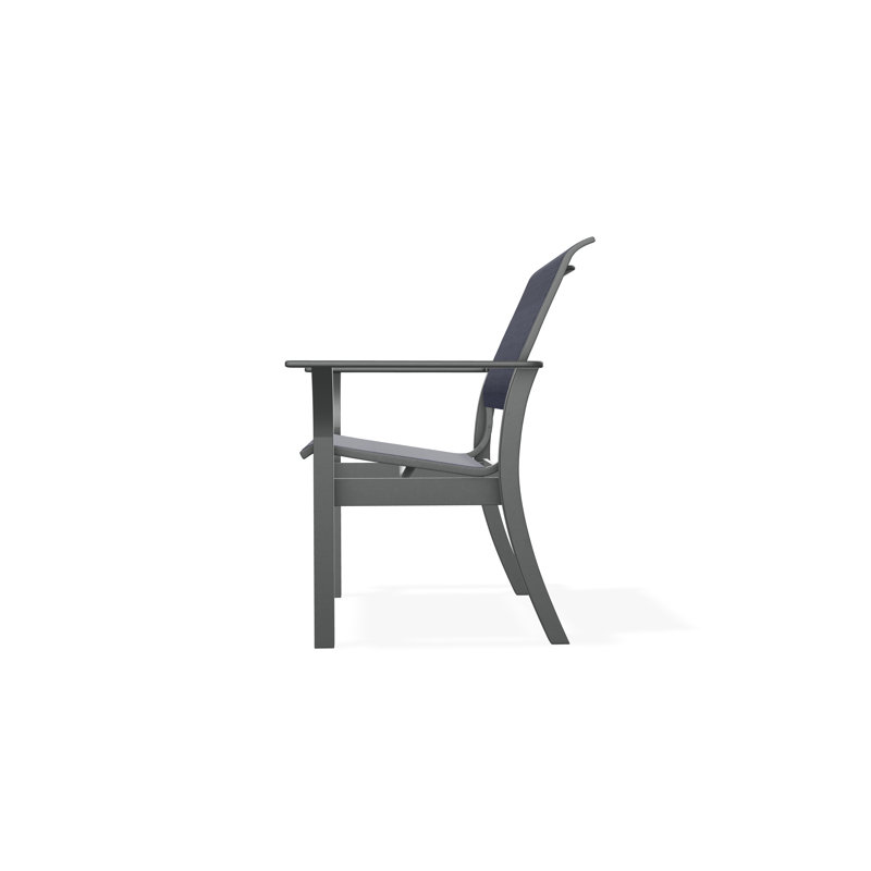 Leeward Outdoor Dining Chair, Collect Indigo, Graphite