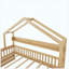 Lit double pour enfant avec garde-corps de sécurité, tiroir de rangement et lumière DEL, naturel