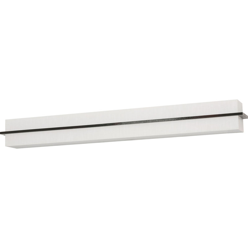 Leeroy Dimmable LED Bath Sconce, Linen White, Espresso