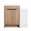 Meuble-lavabo autoportant avec lavabo en céramique et armoires de rangement, porte à fermeture douce-940647730