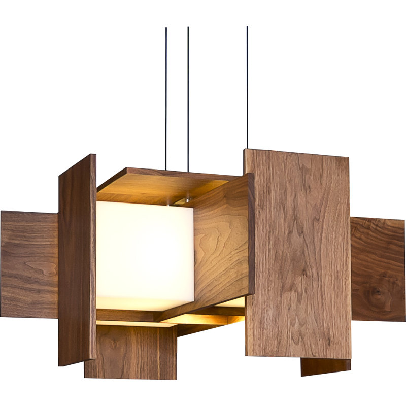 Muto 5 - Light LED Pendant, Walnut, 2700K (Dry)