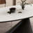 White Sintered Stone Oval Dining Table