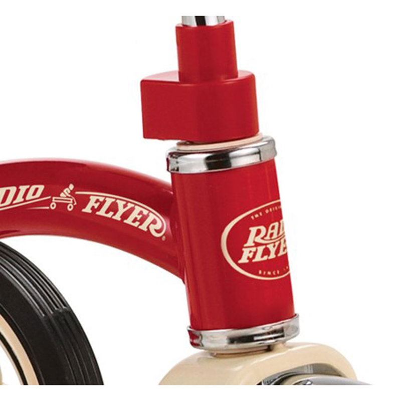 Radio Flyer 34GX Kids Classic Steel Framed Tricycle with Handlebar Bell, Red