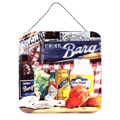 Blue Plate Mayonaise Barq'S and A Tomato Sandwich by Sylvia Corban Painting Print Plaque