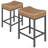 Upholstered Saddle Bar Stools Counter Height Stools Barstools Bar Chairs with Curved Seat & Footrest-1416667908-1416667906