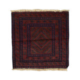Hand-Knotted High-Quality Brown and Red Area Rug