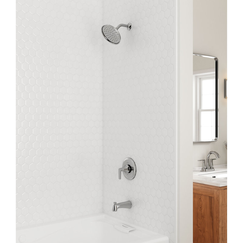 Robinet de baignoire et douche à pression équilibrée (contrôle de température seulement) Becklow, Chrome