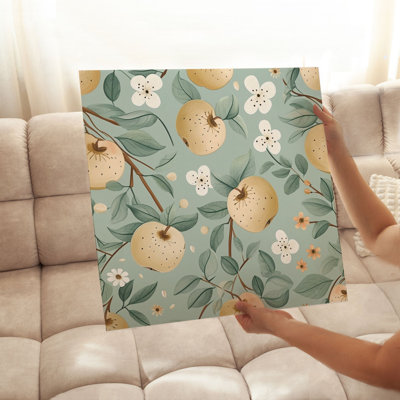 «Food and Kitchen Apples Pattern III», reproduction d'art moderne sans cadre