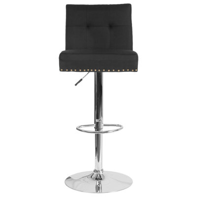 Tabouret de bar capitonné à hauteur réglable Blanco