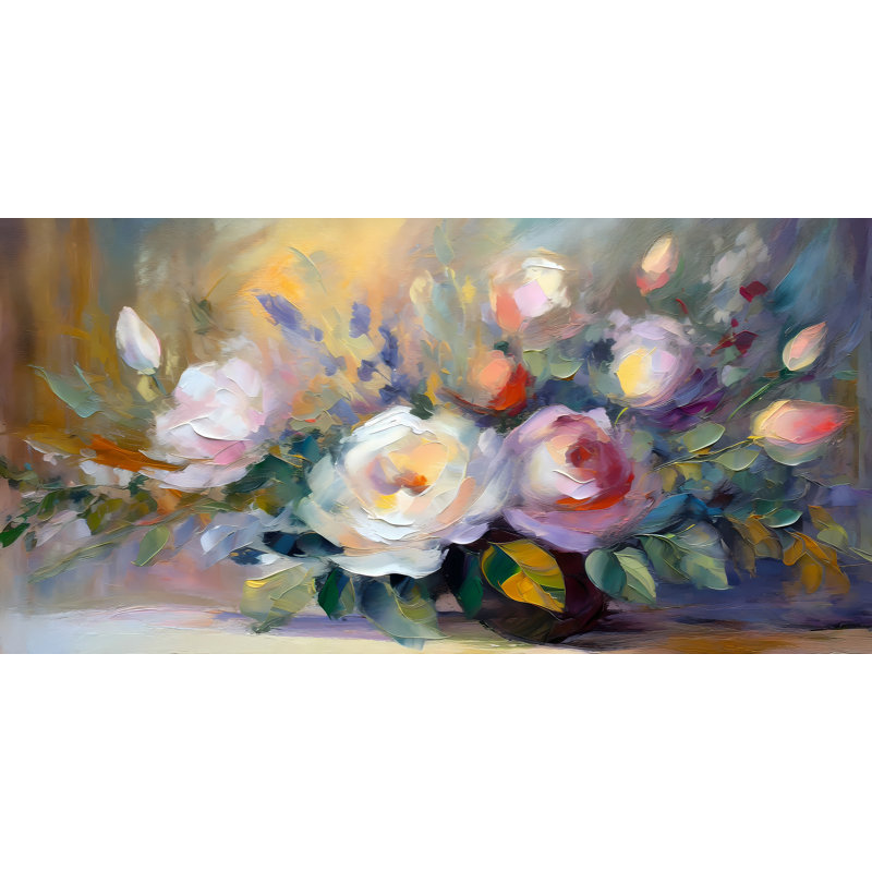 Symphonie en fleurs, H 18 po x l 36 po