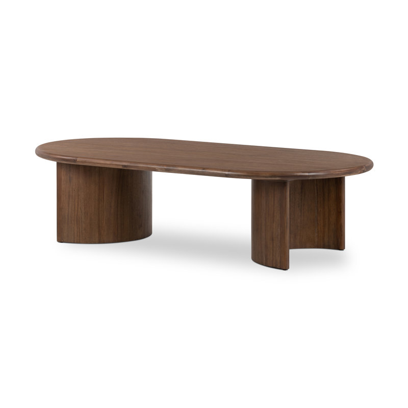 Paden Coffee Table, Seasoned Brown Acacia, 17" H x 27" L x 51" W