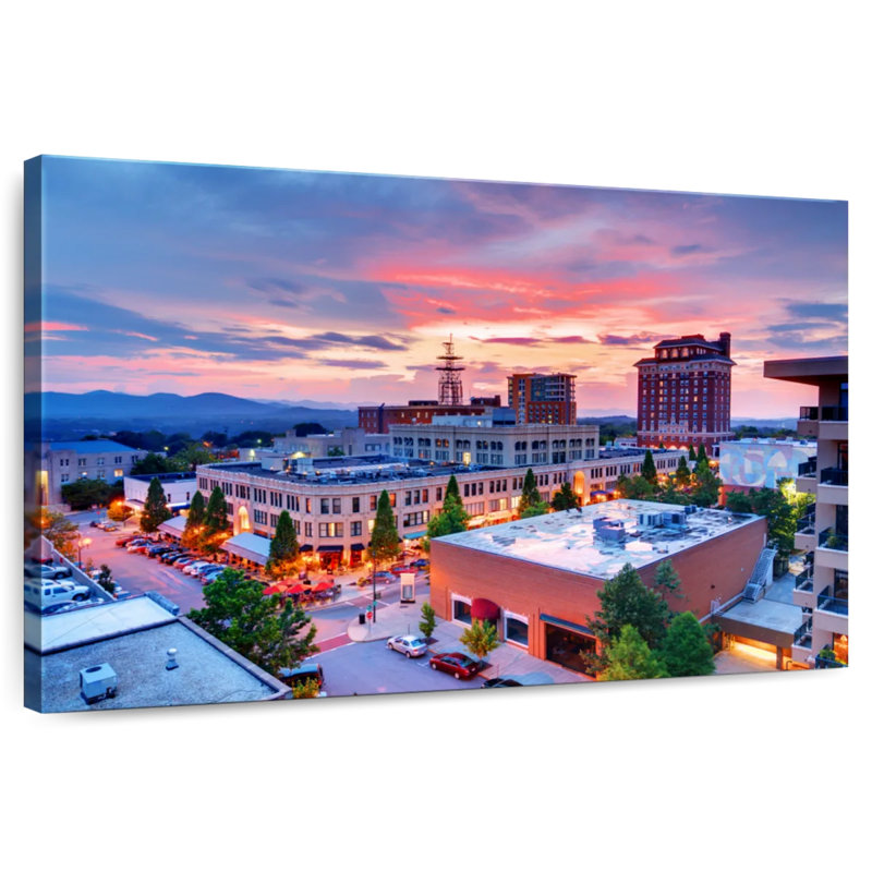 Rorry Downtown Asheville At Sunset, 20" H x 30" W