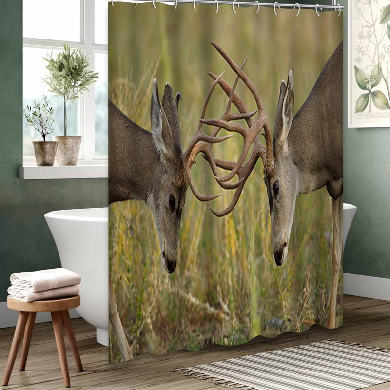 Rideau de douche noir imperméable, rideaux de douche pour la salle de bain avec 12 crochets, L 72 po x l 84 po