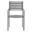 Chaise de salle à manger d'extérieur moderne en aluminium (ensemble de 2)