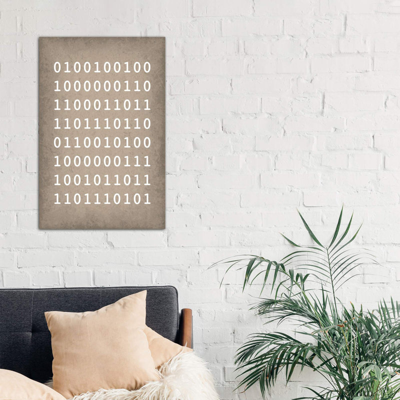 Binary Code I Love You - Wrapped Canvas Print, 152.5 cm H x 101.5 cm W