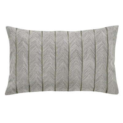 Chevron Embroidery Feather Down Fill Pillow Cover and Insert