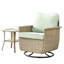 Chaise de patio pivotante avec coussin-86662992