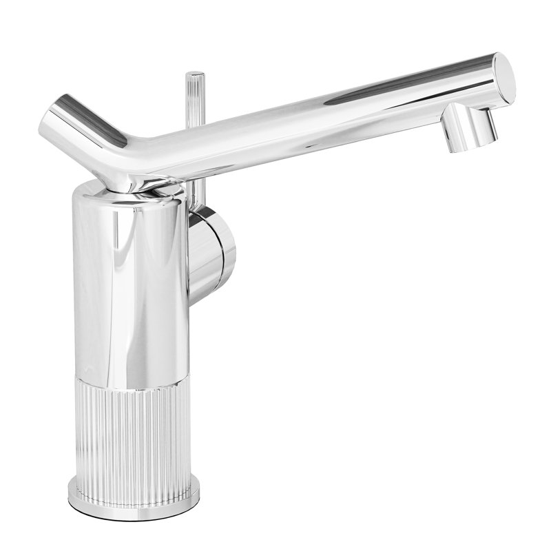 Modern Single Handle Bathroom Faucet With Round Base, 170° Swivel Spout – CUPC & NSF Certified (Chrome/Zirconium Gold/Matte Black)