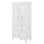 Grande armoire de rangement pour salle de bain avec 2 portes et 4 tiroirs de différentes tailles, armoire de rangement autoportante avec tablettes réglables