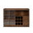 Freestanding Sideboard With Sliding Striped Glass Doors