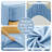 4 Piece Twin Size Sheet Set, 100% Rayon Derived from Bamboo Sheet Set, Cooling & Breathable, Luxury Silky Soft, Deep Pocket up to 16", Blue-122871992-122871996